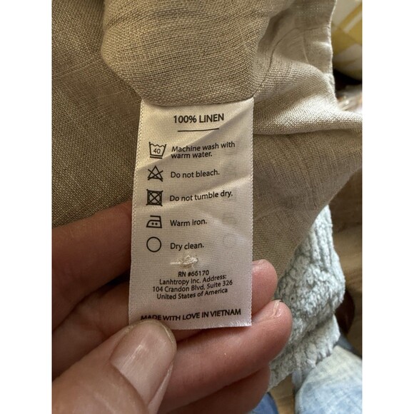 Lanhtropy 100% Linen Vest XS- NWT - Picture 7 of 10